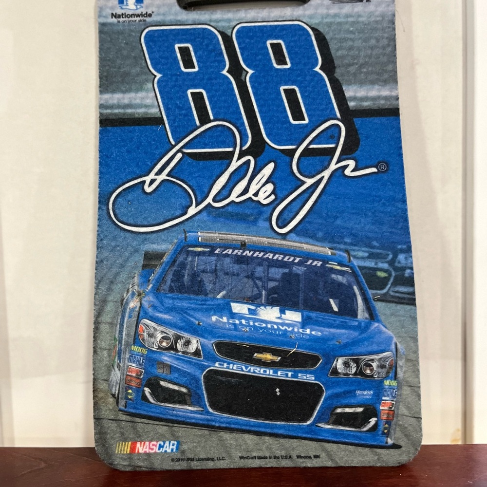 Blue NASCAR Dale Jr. seat vintage cushion